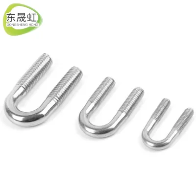 National Standard 304 Stainless Steel U-Bolt Pipe Clamp for Car Manufacturing Solar Power Generation U-Shaped Wire Horse Fixed