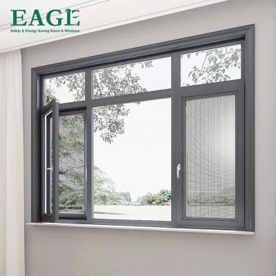 Eagle American Wholesale Villa House Customized Windows Big Aluminum Windows Double Glass Tempered Window Casement Windows