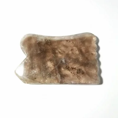 2026 Factory price natural hand made smoky quartz gua sha customized