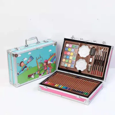 145 Piece Art Supplies Set 2 Layers Drawing Supplies Portable Aluminum Case Art Kit for Teens Adults Beginner and Artists