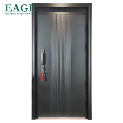 Exterior Security Zinc Alloy Entry Doors for Houses with Multi-point Lock