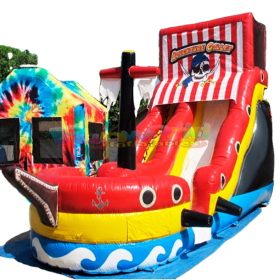 Pirvate Ship Design Castillo Inflable Combo Jumping Castle Commercial Big Bouncy Castle for Sale
