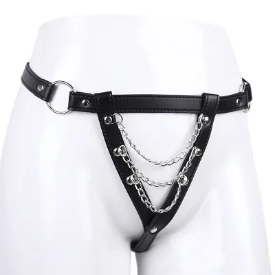 Sexy FemaleChastity Pants Anti-Wolf Panties Nightclub Erotica Costumes BDSM Body Harnesses for Women