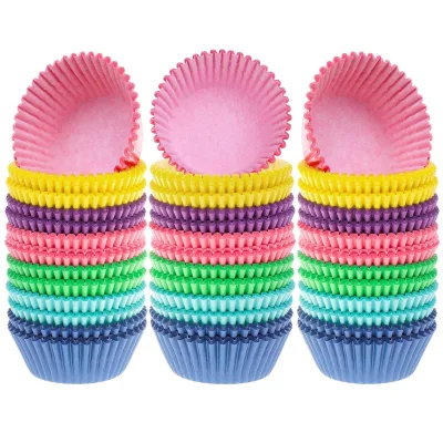 Cupcake Paper Baking Cups for Cake Balls, Muffins, Cupcakes and Candies, Assorted Bright Colors