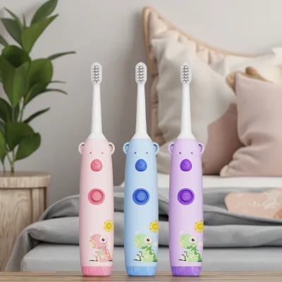 Hot Sale Waterproof Colorful Cute Bear Electric Toothbrush with Nylon 612 Soft Bristles