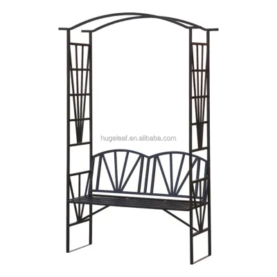Sturdy Outdoor Decoration Rustproof Trellis Metal Garden Arbor for Climbing Plants