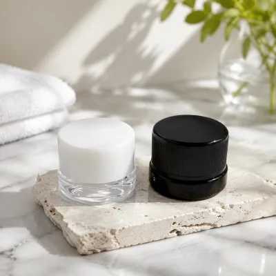 Factory OEM Round Glass Jar 5ml 9ml Reusable Recyclable Child Resistant Glass Pot for Cosmetic Balm Mini Storage
