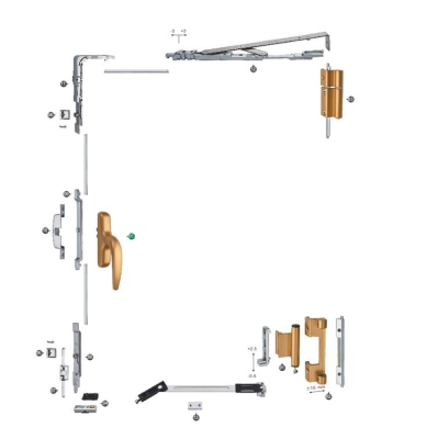 Hardware Inward Open Tilt and Turn Window With Window Accessories for Window