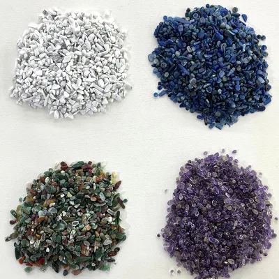 Wholesale Natural Stone Amethyst Crystal Gravel Small Crystals Bulk Healing Stones clear Rose Quartz Tumbled Stones Crystal Chip