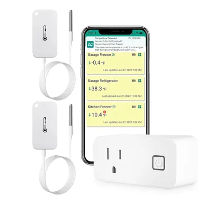 Agshome WiFi Feezer Thermometer Alarm;App Notification,No Subscription Fee,Remote Temperature Sensor for Refrigerator Pool Tub