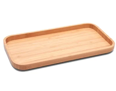 2024 New Small Bamboo Vanity Tray Bathroom Counter Tray Bamboo Tray for Bathroom and Home Decor