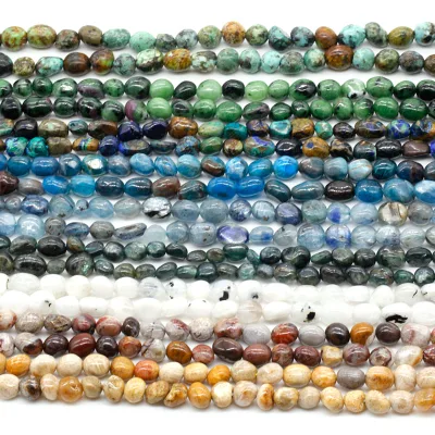 Hot Selling 6mmx8mm Natural Crazy Agate Beads Irregular Shape Stone Beads for Jewelry Making