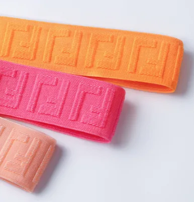 4cm Width Jacquard Elastic Band Nylon English Letter Embossed Waistband Colorful Band for Bags