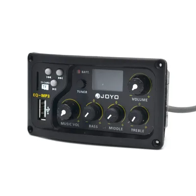 EQ-MP3 3 Band Guitar Equalizer-Tuner+MP3 Black for Folk Wood Guitar