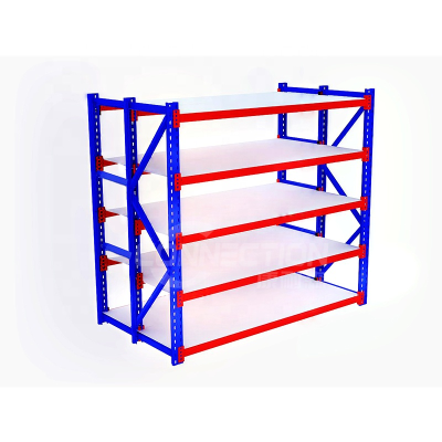 Powder Coated Medium Duty Fabric Roll Display Storage Shelves Rack