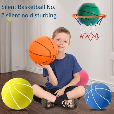 Uncoated PU Silent Basketball for Kids Size 7-Lightweight Water Resistant Eco-Friendly Soft & Bouncy
