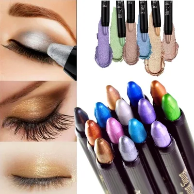 15 Colors Eyeshadow Stick Pencil Pearl Durable Non-Drying Highlighter Makeup Pen Highlighter Pen Stick Eyeshadow Tool