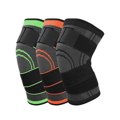 Breathable Thin Knit Nylon/Spandex Lightweight Adjustable Knee Sleeve Comprehensive Protection Anti-Slip Compression for Running