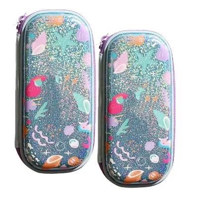 Popular Cute Cartoon Zipper Pencil Case for Students Beautiful Waterproof EVA School Stationery