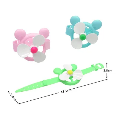 Cartoon Windmill Blowing Fan Watches Plastic Kids Watch Toy for Small Snacks Gifts