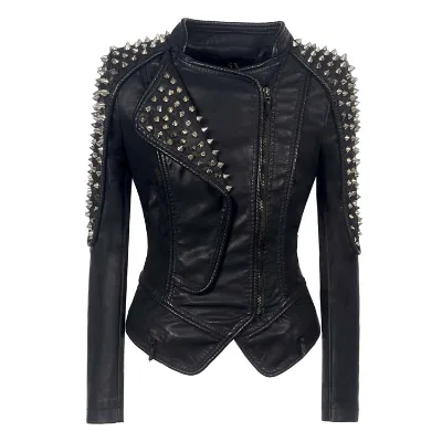 2026 Early Spring New Premium Genuine Sheepskin Belted Cropped Casual Biker Style Designer Inspired Women's Leather Jacket