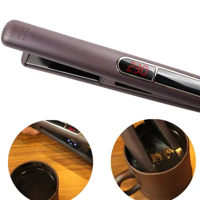 Universal  Dual Voltage Waterproof Flat Iron Korean Ceramic Coated Hair Straightener