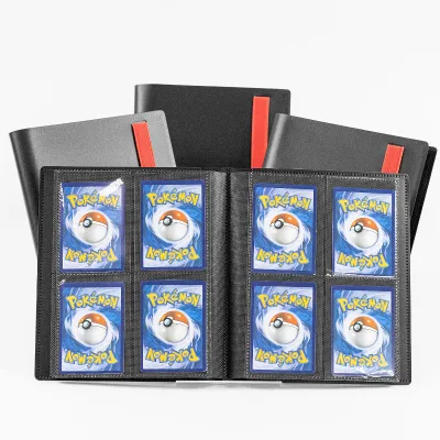 20 Side-loading Sheets Pages 4 Pocket Card Binder for 160 Sleeves Card Folder Album for Trading Cards Collection