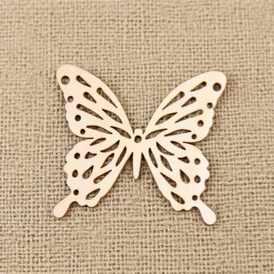 Eco-Friendly DIY Wood Crafts Wooden Butterfly Cutouts for Painting Wall Hanging Decoration Valentine's Day Blank Cutout