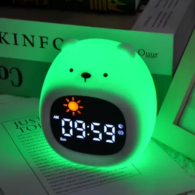 Good Quality Alarm Clock MiniWhite Noise Machine Mirror 7 Colors Silicone Dinosaur Cloud Lion Bear Dog Night Light