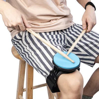 PortPortable Drum Set Leg-binding Drum Stand Drum Pad Bass Drum Mute Pad Drum Set Noise Reduction Pad Drumming Rhythm Training