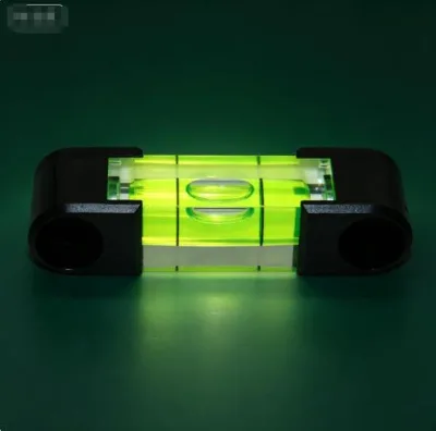 Small Acrylic Square Spirit Level Bubble Blister with Mounting Holes Ear Horizontal Ruler Leveler Gauge Inclinometer