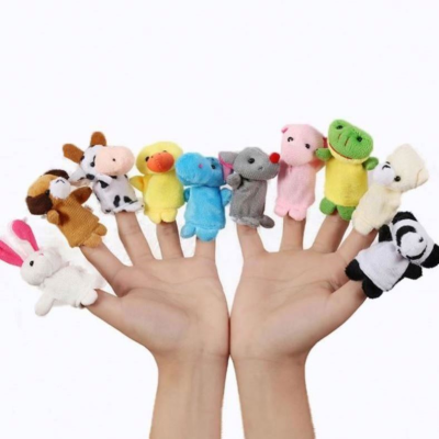 Cartoon Hand Puppet Doll Finger Puppet Children Tell Stories Early Education Plush Small Toy