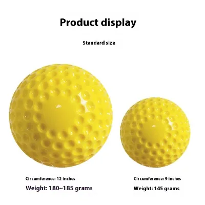 Professional Baseball Training Balls 9/12 Inch High-Density PU Solid Core for Hitting/Pitching/Fielding, Machine & Hand Toss
