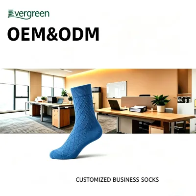Premium 98% Cotton/Elastane Men's Business Socks, Exquisite Comfort, Solid Royal Blue, Breathable & Sweat-Absorbent