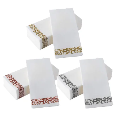 Printed Dust-free Tissue Napkins Gold Silver Rose Gold Western Cuisine Festival Gathering Restaurant Napkins