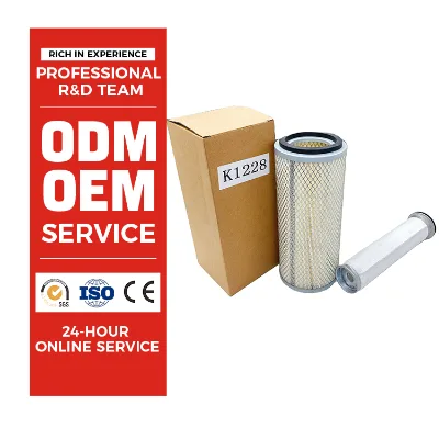 High Efficiency Engine Air Filter Set K1228 Replacement for Forklift Small Construction Machinery Engine