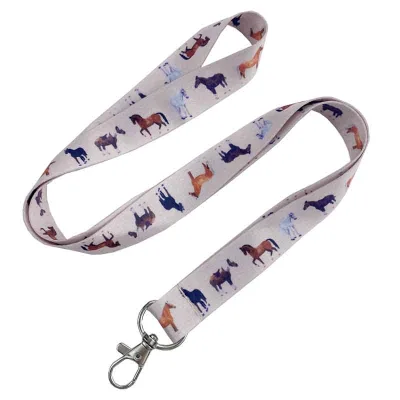 OEM Custom Sublimation Polyester Lanyards Double Sided Full Color Print ID Card Holder Event Neck Strap