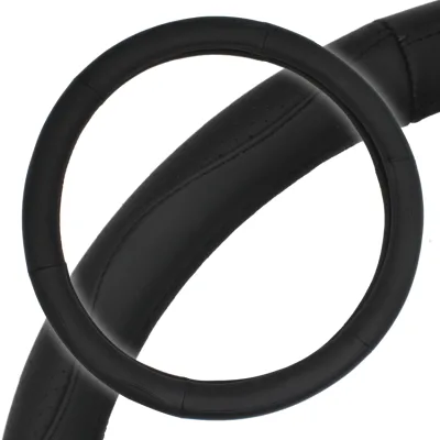 Heavy-Duty Leather Car Steering Wheel Cover for SUVs with Heat Resistance