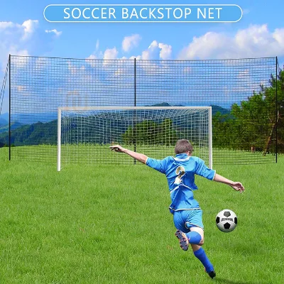 Manufacturer 30x10ft Custom Inground Backstop Netting Heavy Duty Ball Stop Barrier Net Multi-Sport for Basketball Football