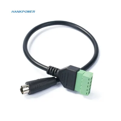 8P-S Terminal Round Connector Male to 5P Green Terminal Adapter Cable Universal PLC Programming Data Connection Cable