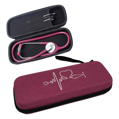 Portable Medical Stethoscope EVA Travel Case Storage Box for 3M Cardiology Stethoscope Pu Leather Carrying Bag