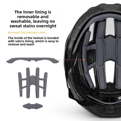 LED Cycling Helmet with Tail Light Rechargeable Battery PC Material One Size for Mountain & Road Bikes