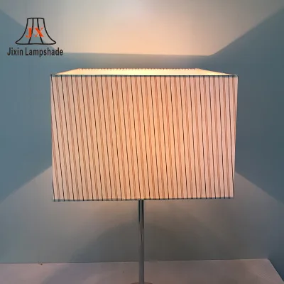 Modern Striped Rectangle Lampshade High Quality Fabric Table Lamp Shade for Home Decor Bedroom