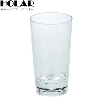 [Holar] Taiwan Made Commercial Shatterproof Plastic 13oz Highball Drinking Glasses for Bars Restaurants Poolside