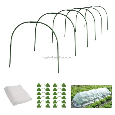 Gardening Lightweight Rust-Free Mini Greenhouse Hoops with Cover and Clips