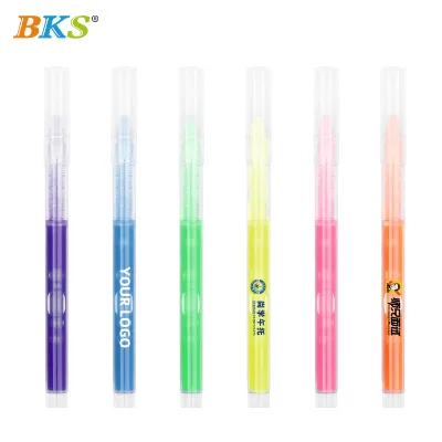 High Quality Normal Design Highlighter Pen Multiple Color Fluorescent Pen Custom Logo Available Promotional Use Custom Logo