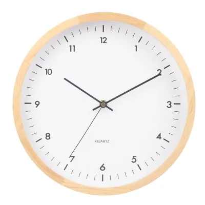 Modern Simple Style Wooden Frame Home Decor Wall Clock