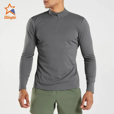 Mens Spandex Quarter Zip Pullover Polyester Golf Pullover