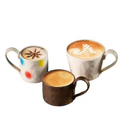 Ceramic Latte Art Coffee Mug Nordic & Minimalist Design Vintage Chic Couple's Mug 190-310ml Office Tea Cup