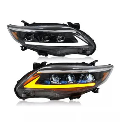 Sequential Start-up LED Headlights for Toyota Corolla 11-13 USA Front Head Lamp with Running Light DRL Plug & Play